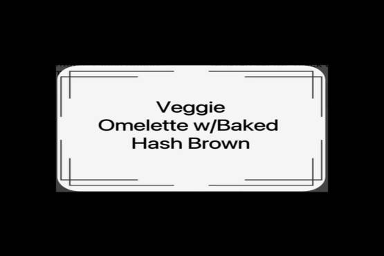 Veggie Omelette with Hash Brown 