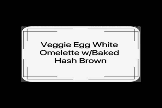 Veggie Egg White Omelette with Hash Brown 