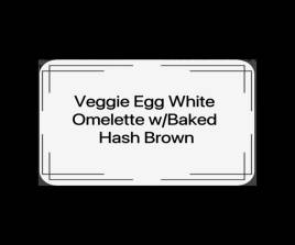 Veggie Egg White Omelette with Hash Brown 